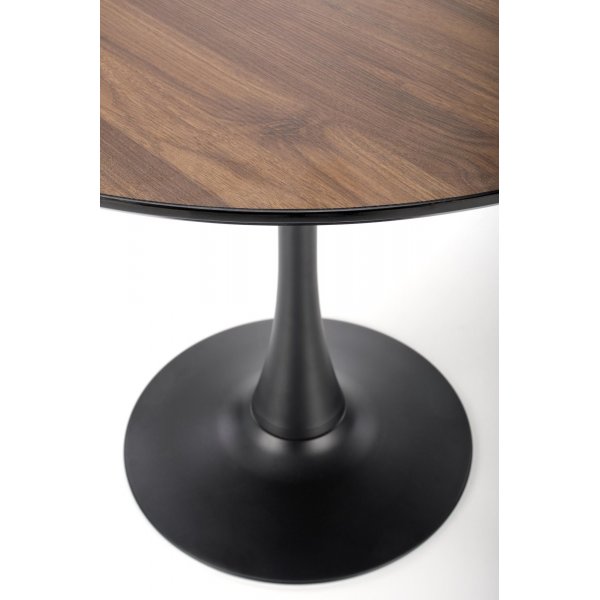 Spisebord Ø90 cm - Valnøtt/svart Spisebord Ø90 cm - Valnøtt/svart