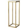 Accent pidestall - 80 cm (Hvit & messingfarget)