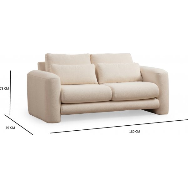 Suzy 2-seters sofa - Krem