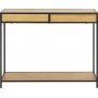 Seaford konsollbord med skuffer 100 x 35 cm - Eik/svart