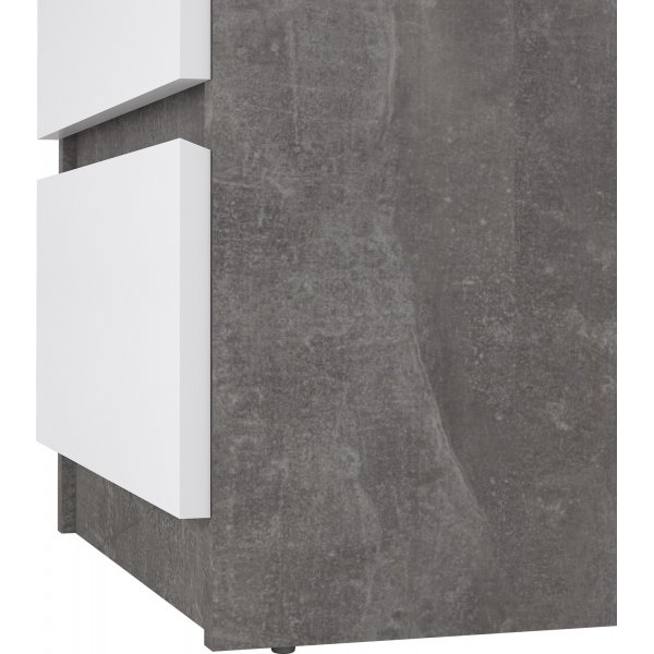 Naia nattbord 2 - Betong/hvit Naia nattbord 2 - Betong/hvit