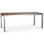 Alva spisegruppe 190x90 cm inkl. 4 stk. stoler  Teak/galvanisert metall