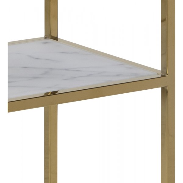 Alisma bokhylle 69,5 cm - Hvit marmor/gull Alisma bokhylle 69,5 cm - Hvit marmor/gull