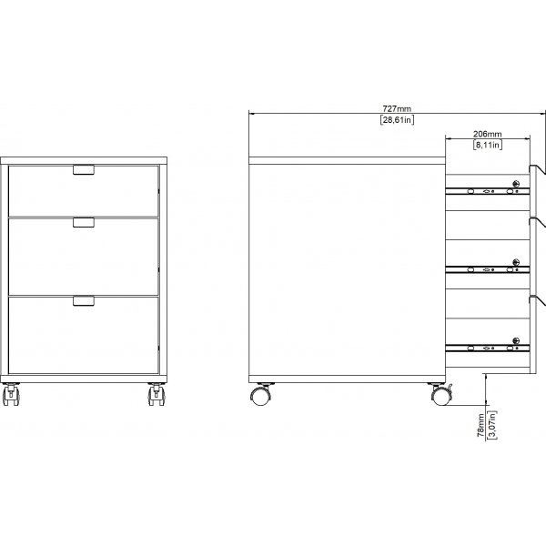 Skiltskuff ildsted - Matt grå/hickory Skiltskuff ildsted - Matt grå/hickory