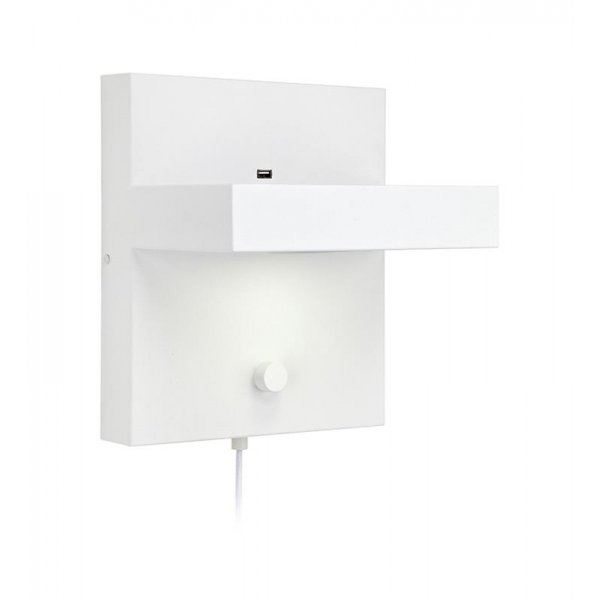 Kubik Vegglampe - Hvit