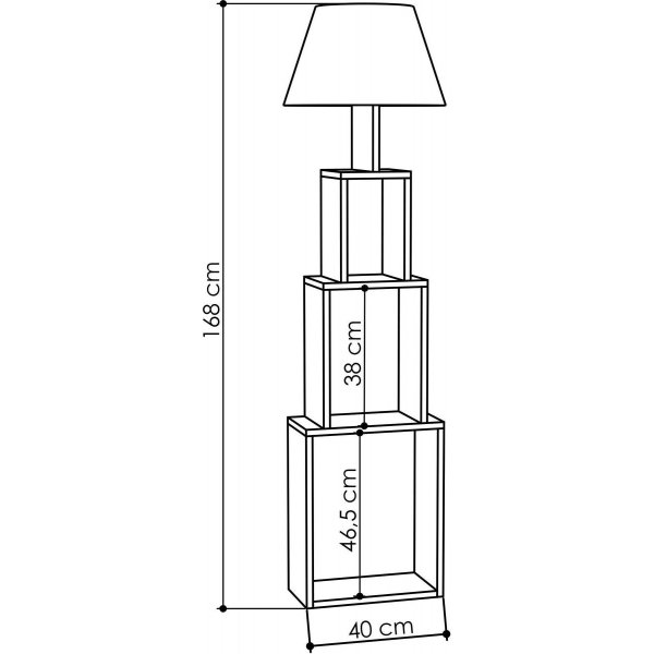 Tower gulvlampe - Antrasitt/beige Tower gulvlampe - Antrasitt/beige