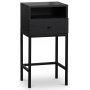 Stilo V.2 nattbord - Blackwash / Svart metall