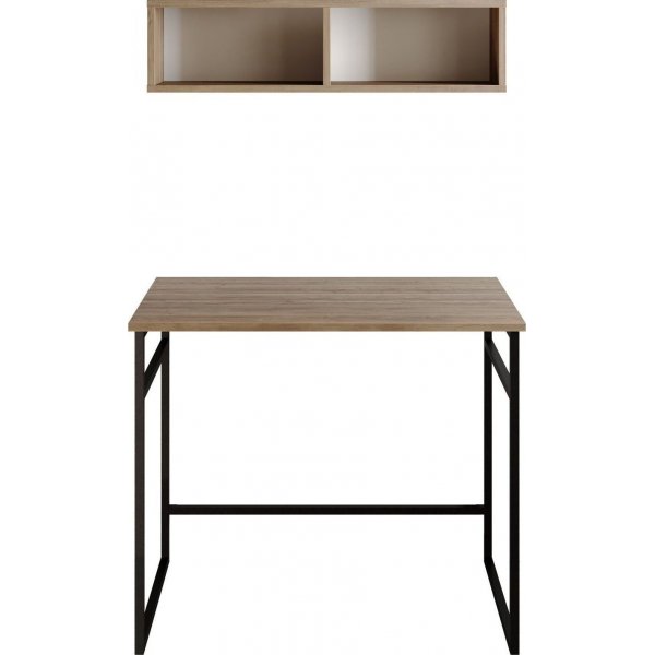 Gama skrivebord - Valnøtt/svart Gama skrivebord - Valnøtt/svart