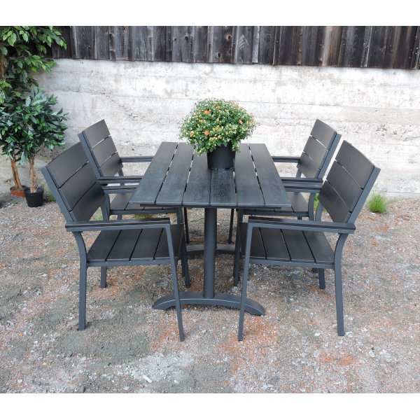 Denver spisebord 120 x 70 cm - Sort