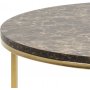 Alisma salongbord - Gull/brun marmor