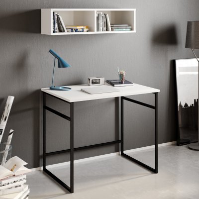 Gama skrivebord - Hvit/svart