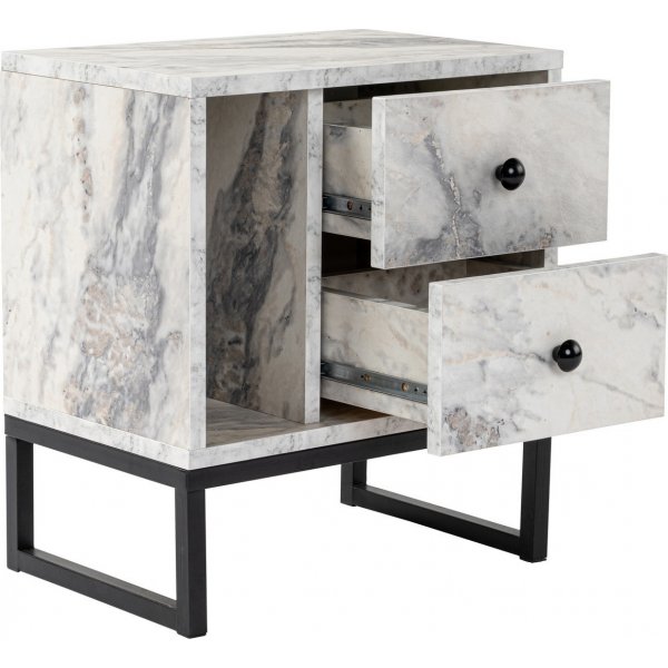 Glimmer nattbord - Freesia marmor/sort Glimmer nattbord - Freesia marmor/sort