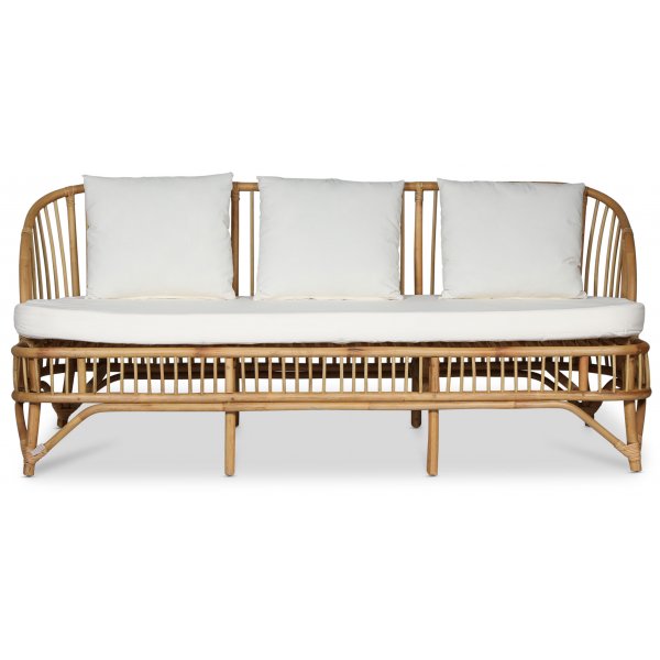 Baboo 3-seters sofa med puter - Rotting natur