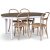 Skagen spisegruppe; spisebord 160/210x90 cm - Hvit / brunoljet eik med 4 stk Danderyd No.16 stoler whitewash