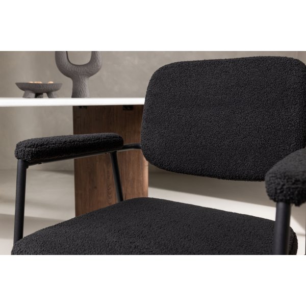 Gårsdagens spisestol - Sort boucle Gårsdagens spisestol - Sort boucle
