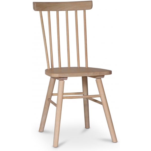 Edge spisegruppe; Spisebord i hvit HPL 190x90 cm med 6 Orust stokkstoler i hvitvask