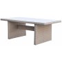 Utegruppe: 6 stoler og bord 200 x 100 cm rotting - Hampton/Mercury
