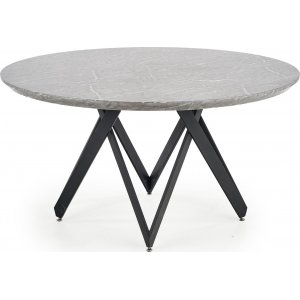 Orcan rundt spisebord 140 cm - Gr marmor/svart