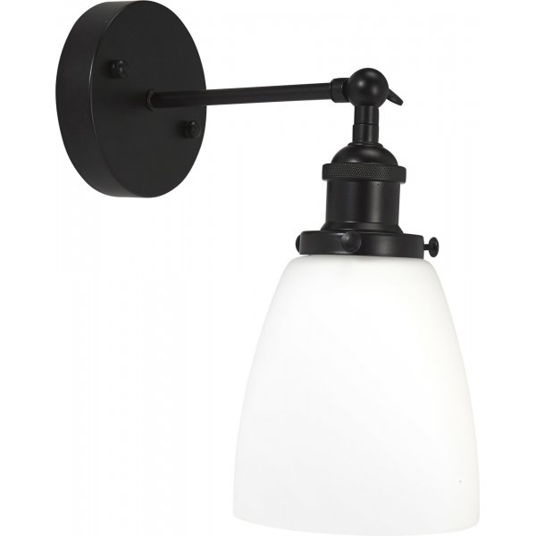 Kappa vegglampe - Sort, Opal 14cm