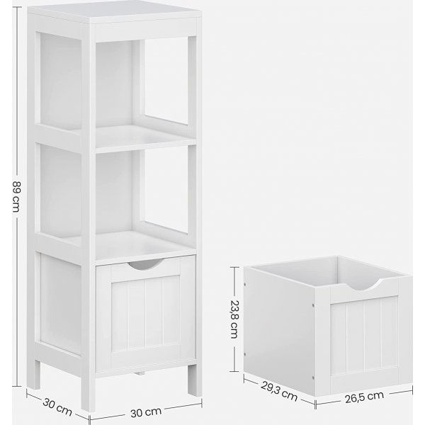 Annette baderomshylle - Hvit Annette baderomshylle - Hvit