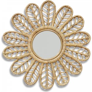 Peacock speil i rotting  60 cm - Natur