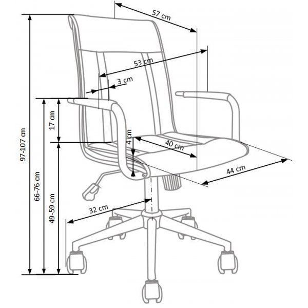 Joselyn skrivebordstol - Hvit Joselyn skrivebordstol - Hvit