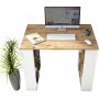 Britt skrivebord 90x60 cm - Furu/hvit
