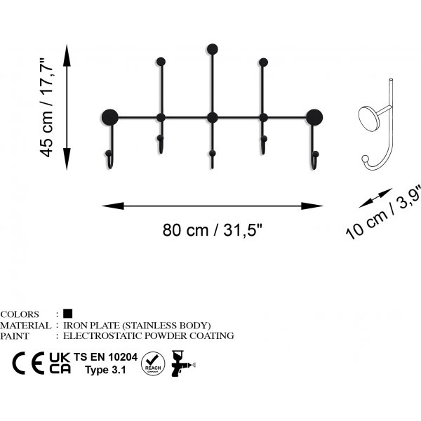 Lyon kleshenger - Svart Lyon kleshenger - Svart
