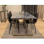 Spisebord Duffy 200 cm - Matt Messing / Marmor