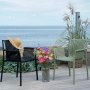 Tulsa sort terrassestol stablebar
