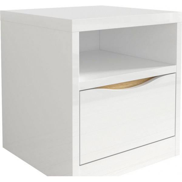 Pori nattbord 41,5 x 40 cm - Hvit