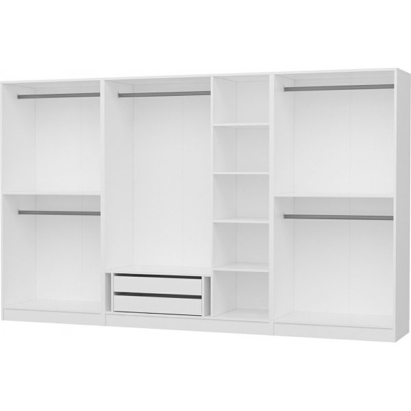 Capeto garderobeskap 315 cm, variant A - Hvit Capeto garderobeskap 315 cm, variant A - Hvit