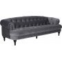 Sofa 3-seter chesterfield gr flyel