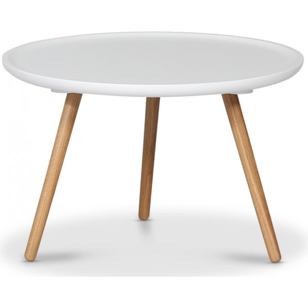 Dalsland runt soffbord 55 cm- Vit/ek