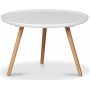 Dalsland runt soffbord 55 cm- Vit/ek + Mbelftter