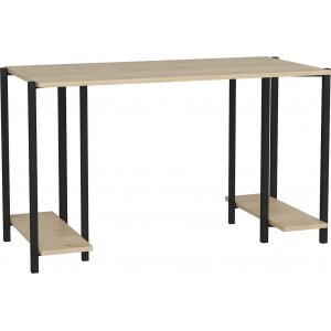 Academy skrivebord 125,2 x 60 cm - Sort/eik
