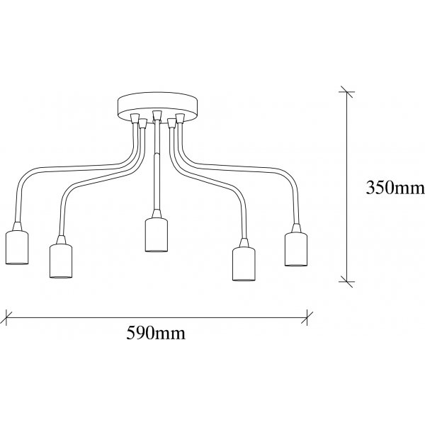 Candelabra taklampe 1182 - Sort Candelabra taklampe 1182 - Sort