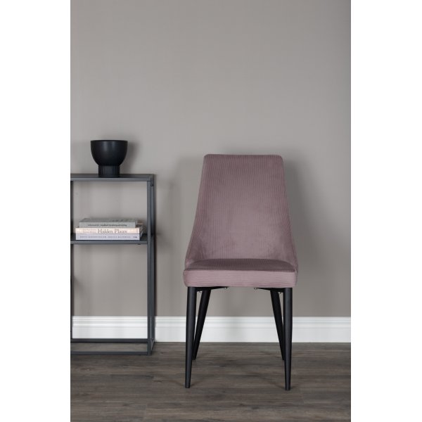 Laila spisestol - Rosa kordfløyel Laila spisestol - Rosa kordfløyel