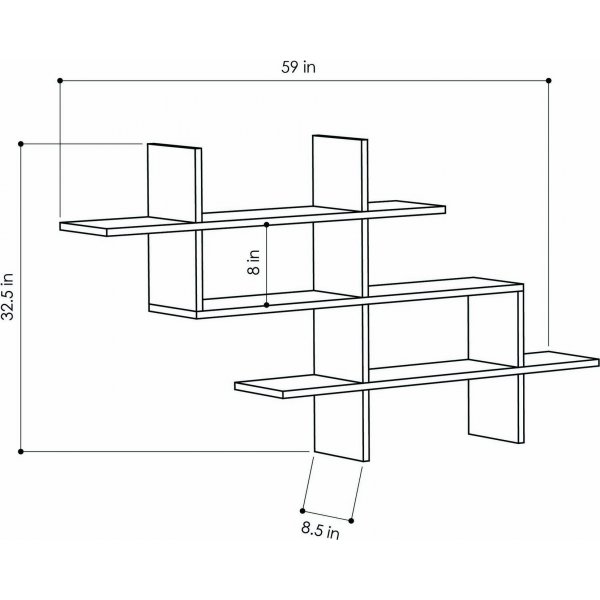 Bovid vegghylle - Mørk brun Bovid vegghylle - Mørk brun
