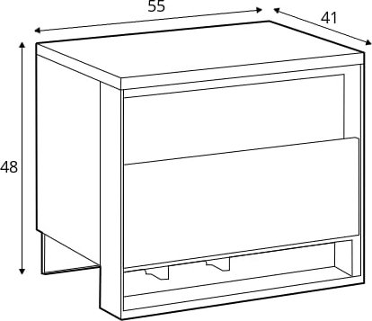 Quant Cuarto nattbord - Artisan eik/sort Quant Cuarto nattbord - Artisan eik/sort