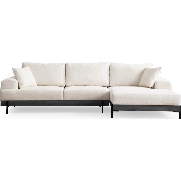 Eti divan sofa høyre - Hvit/svart Eti divan sofa høyre - Hvit/svart
