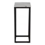 Accent nattbord/pidestal 65 - Hvit marmor / svart underdel