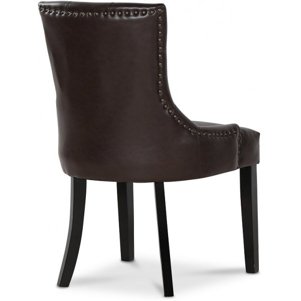 Spisegruppe; Bord 180x90 cm med 4 brune stoler Spisegruppe; Bord 180x90 cm med 4 brune stoler