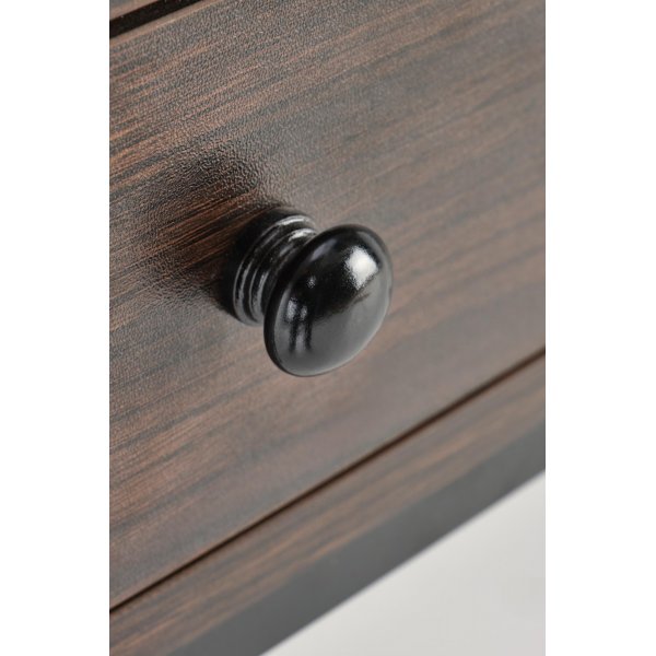 Skrivebord med skuffer valn�tt 123 cm bredt + Tekstilpleie for m�bler