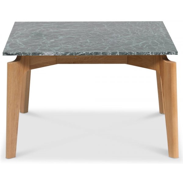 Accent stuebord 75 - Grnn marmor / eik