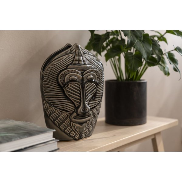 Mandrill vase stor - Grå Mandrill vase stor - Grå