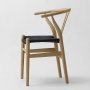 Wishbone stol - Svart/snorsete