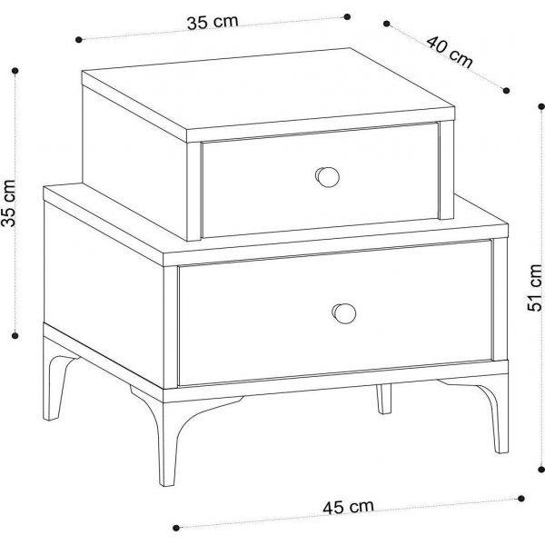 Albero nattbord - Eik