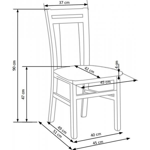 Amalia spisestol - Eik/gr�