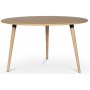 Omni spisegruppe, rundt spisebord 130 cm inkludert 4 stk. svarte Tony stoler i byd tre - Whitewash